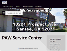 Tablet Screenshot of pawservicecenter.com
